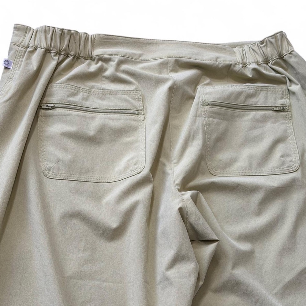 Vintage Zenergy by Chico's Lime Green Wide Leg Cropped Pants,‎ Chico's Size 3 - Picture 5 of 11